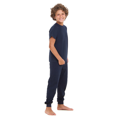 Boys summer pajama set Dark Blue t-shirt + Pants